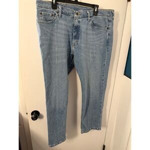 Wrangler Premium Quality Mens 38x29 Light Wash Straight Leg Jeans 96FXWSL